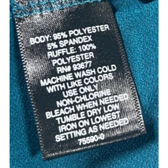 Bold Elements Ruffle Sleeve Blouse Top Women Size Medium Blue New With Tags - Picture 6 of 8